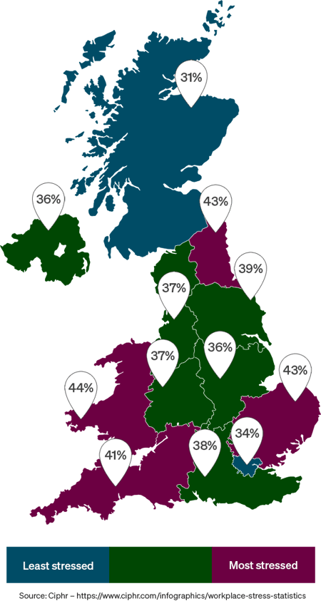 Where in the UK are people the most stressed about money? Where in the UK are people the most stressed about money?
